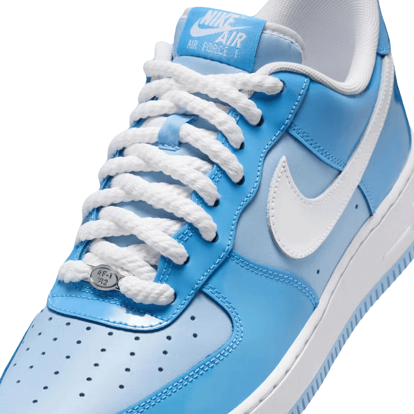 Nike Air Force 1 Low '07 LV8 Phychic Blue White Patent Tongue