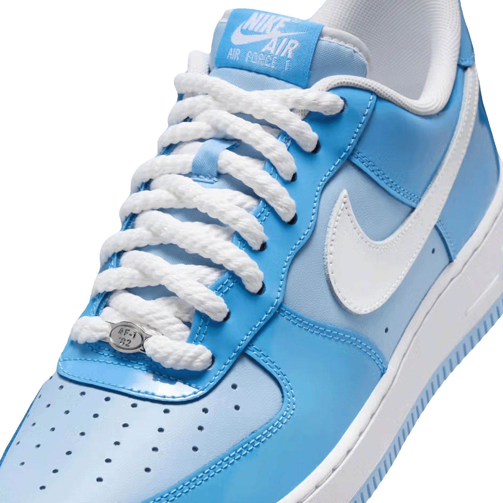 Nike Air Force 1 Low '07 LV8 Phychic Blue White Patent Tongue