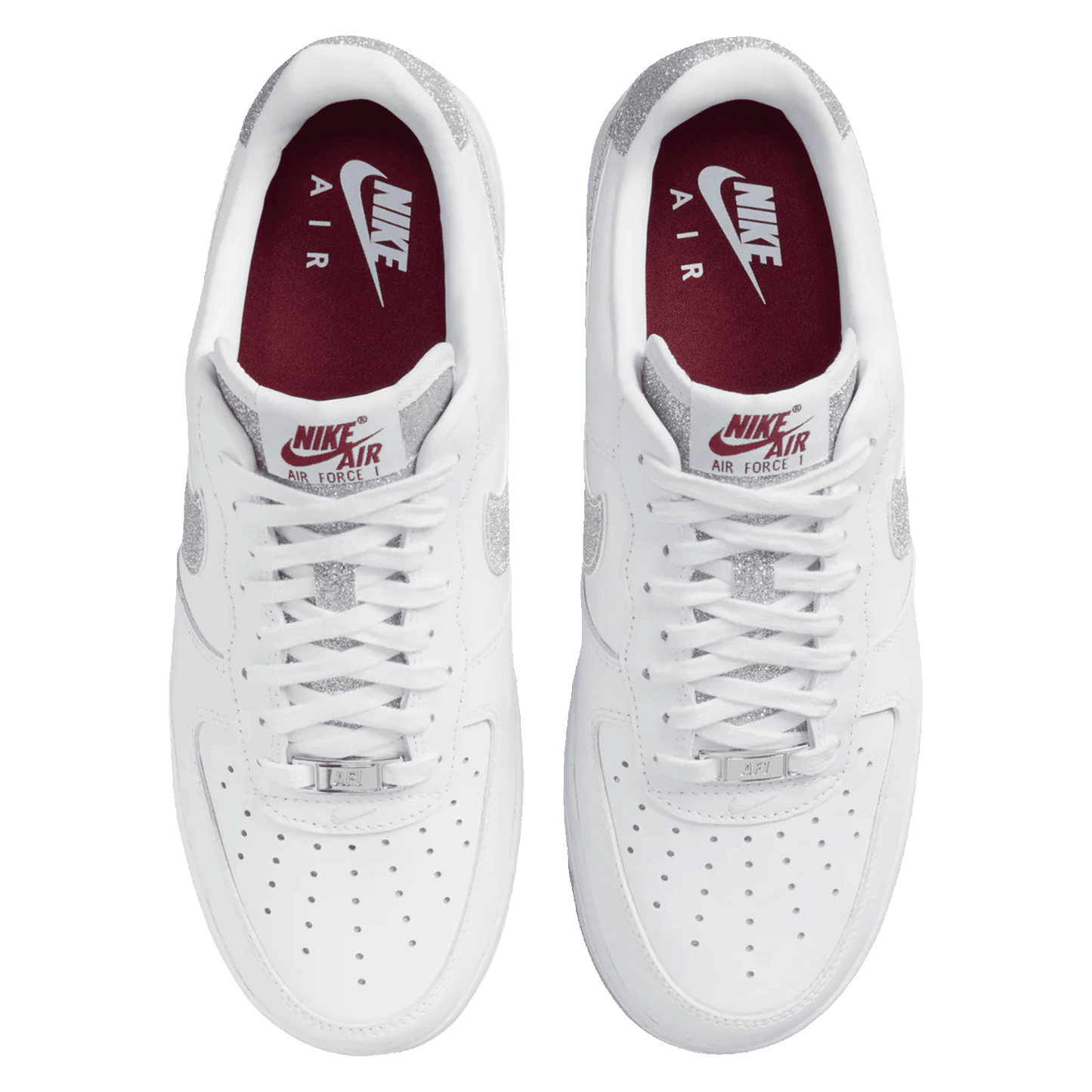 Nike Air Force 1 Low '07 LX Glitter Swoosh White (W) Oben