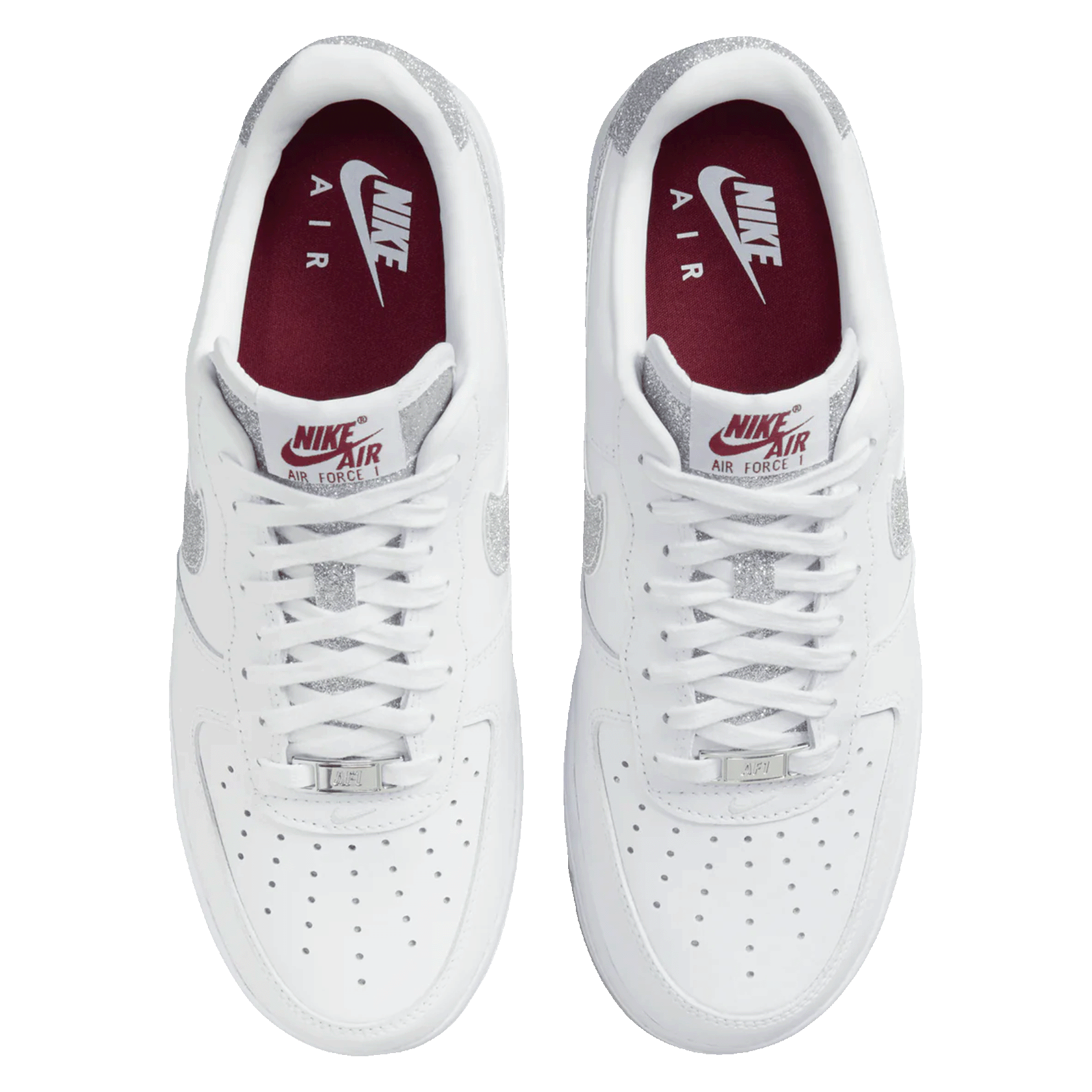 Nike Air Force 1 Low '07 LX Glitter Swoosh White (W) Oben