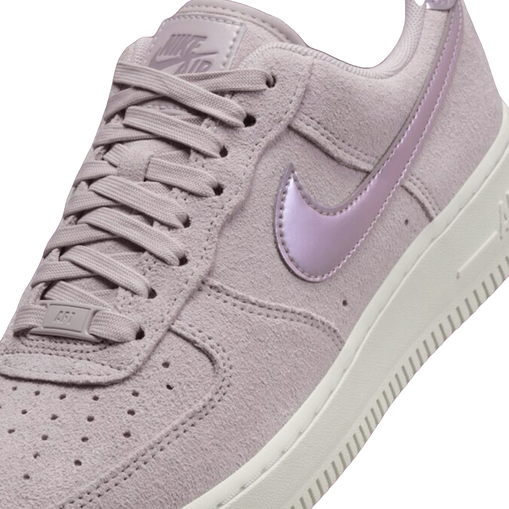 Nike Air Force 1 Low '07 Platinum Violet (W) Tongue