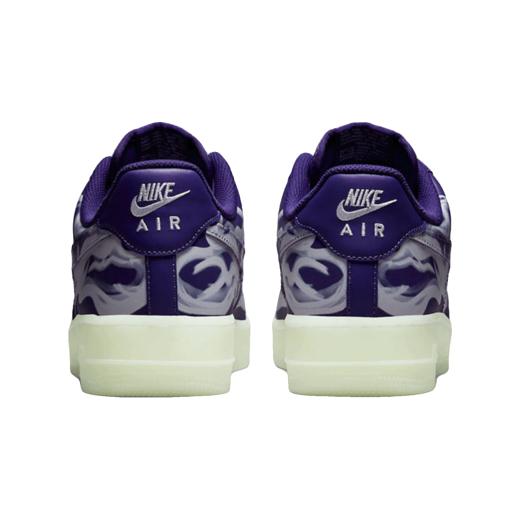 Nike Air Force 1 Low '07 QS Purple Skeleton Halloween (2021) back
