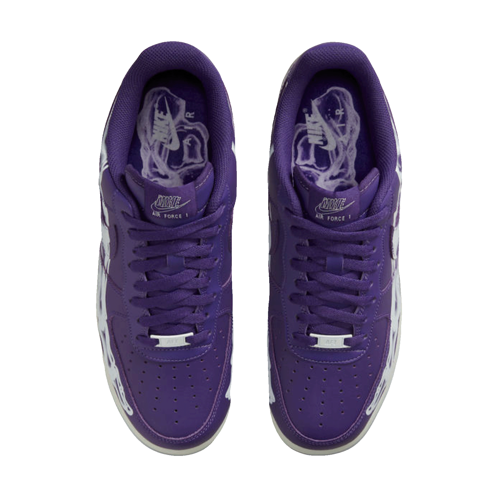 Nike Air Force 1 Low '07 QS Purple Skeleton Halloween (2021) Oben