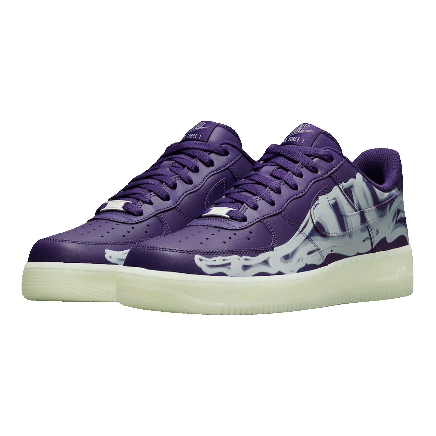 Nike Air Force 1 Low '07 QS Purple Skeleton Halloween (2021) Side