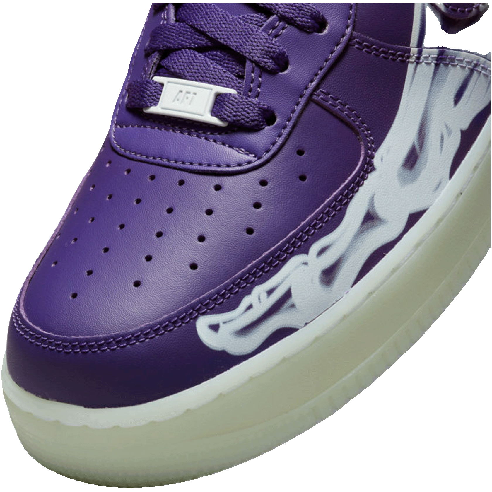 Nike Air Force 1 Low '07 QS Purple Skeleton Halloween (2021) Toe
