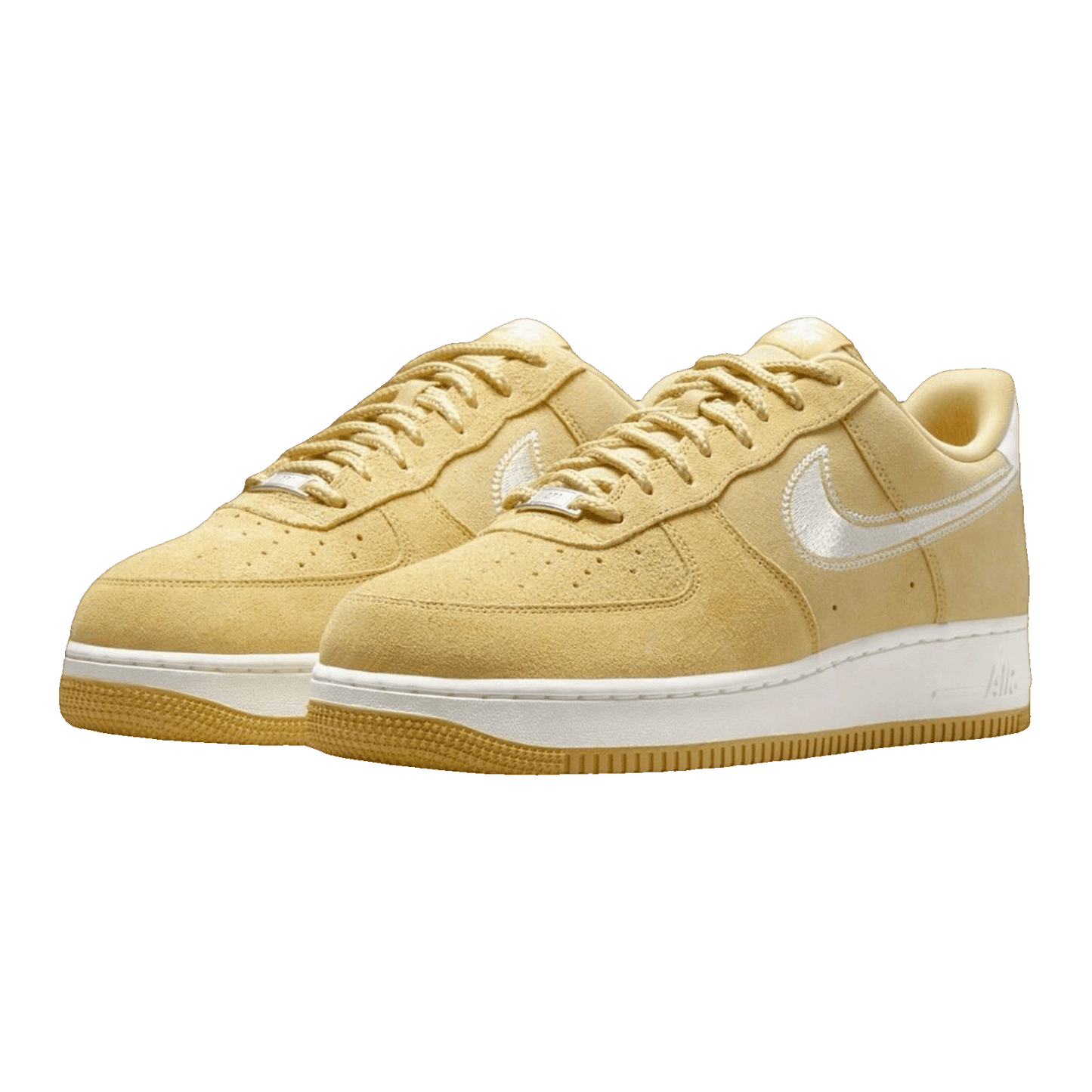 Nike Air Force 1 Low '07 LV8 Buff Gold Sail Embroidered Swoosh