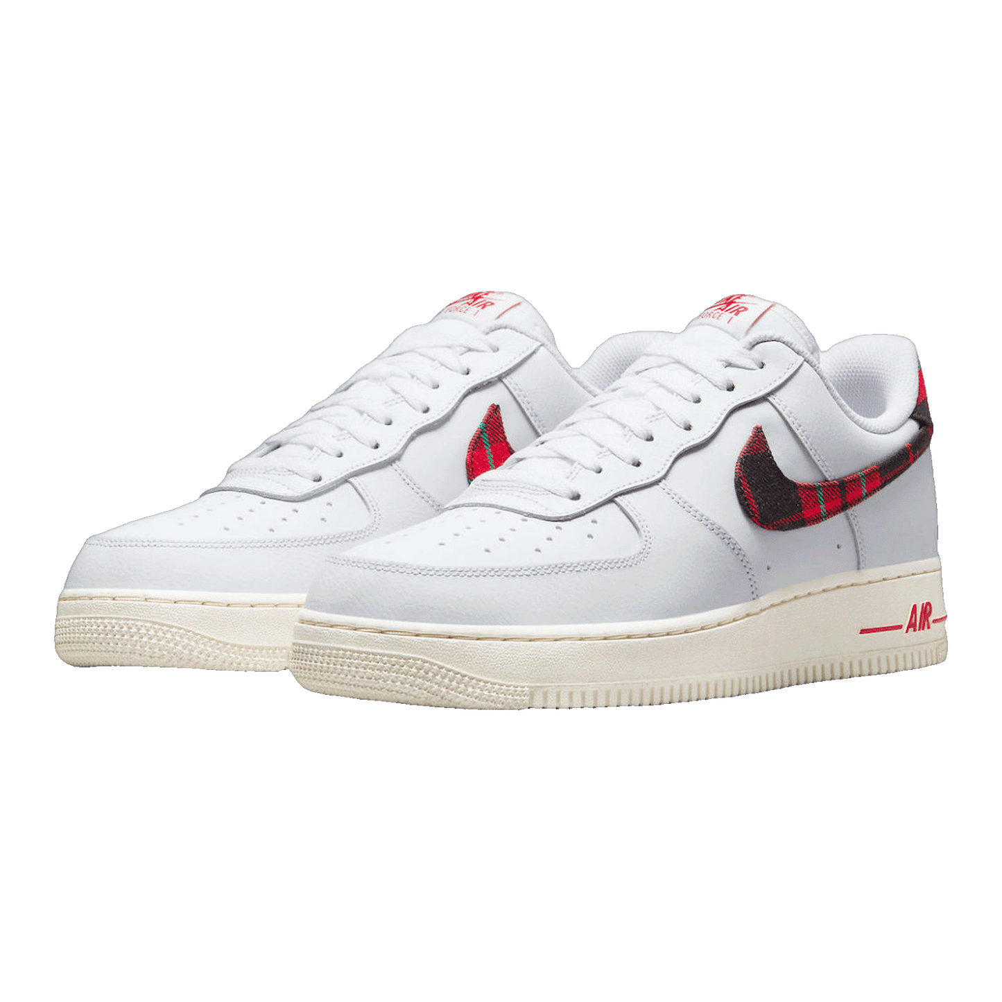 Nike Air Force 1 Low '07 LV8 Tartan Plaid White University Red