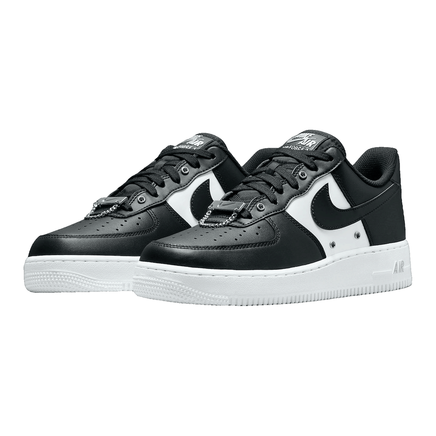 Nike Air Force 1 Low '07 PRM Black White Metallic Silver