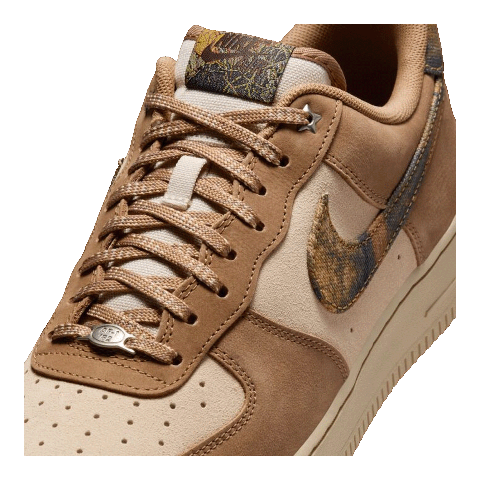 Nike Air Force 1 Low '07 Realtree Rattan Rocky Tan Seal Brown Camo Tongue