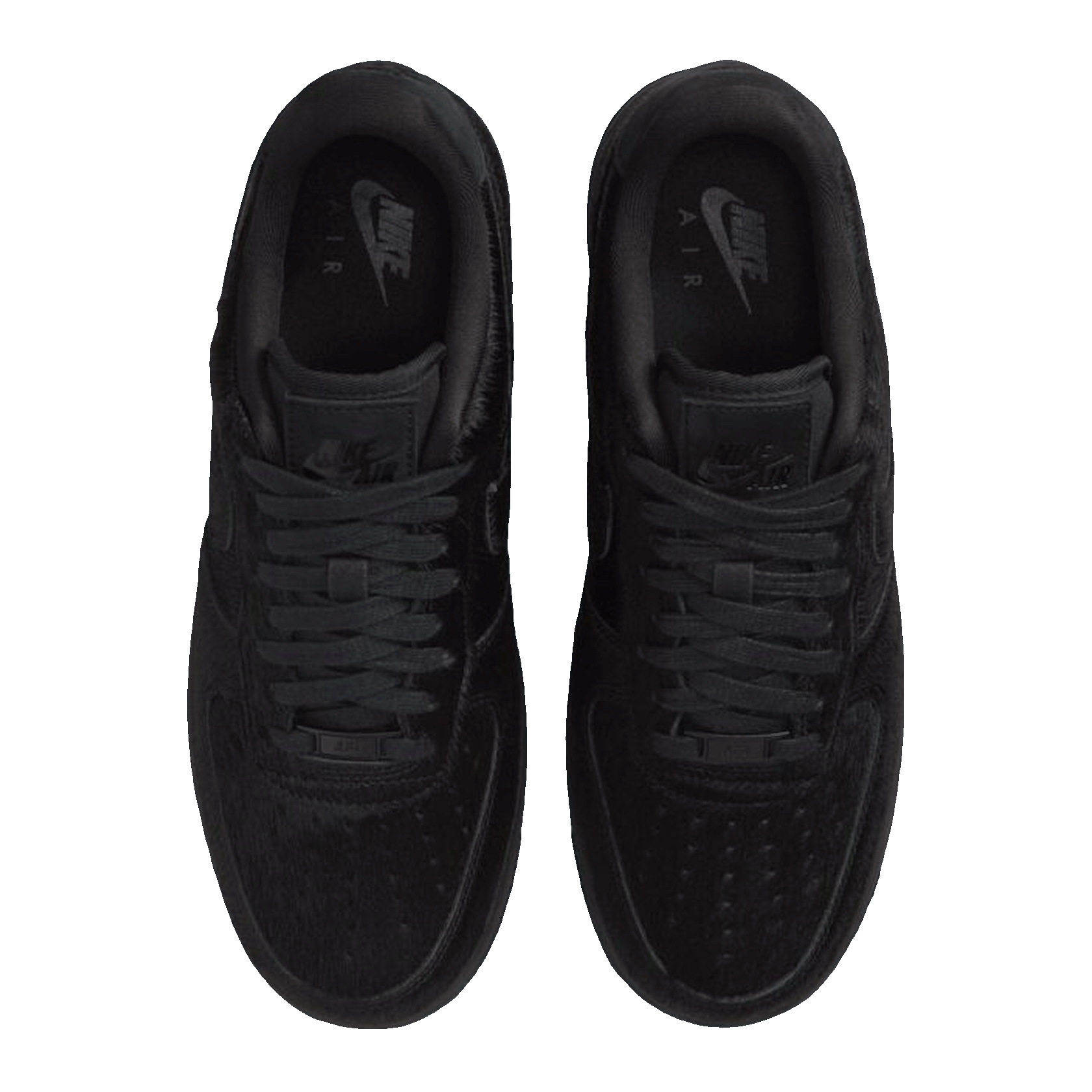 Nike Air Force 1 Low White Pony Hair Heel Side