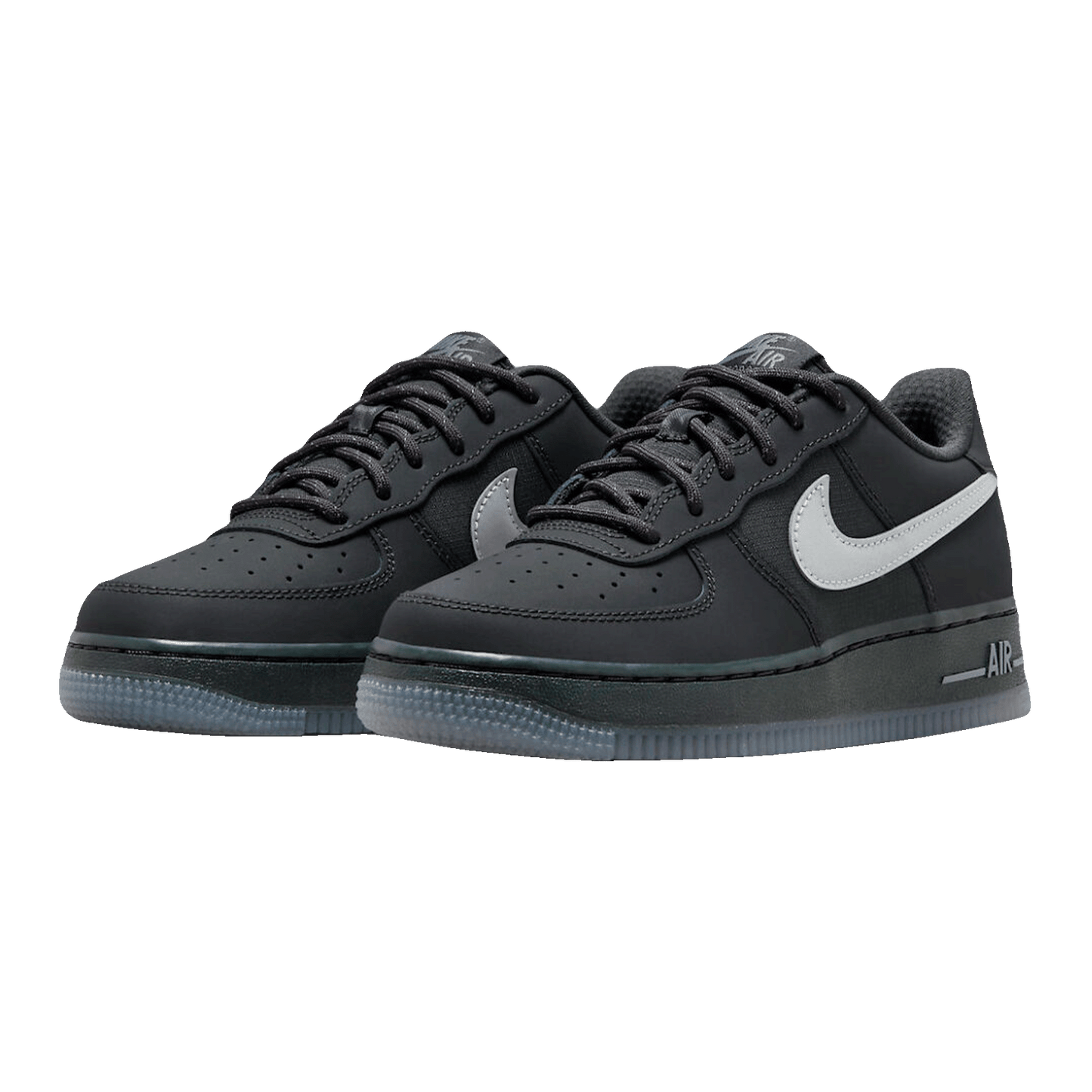 Nike Air Force 1 Low Anthracite Reflective Silver (GS) Side