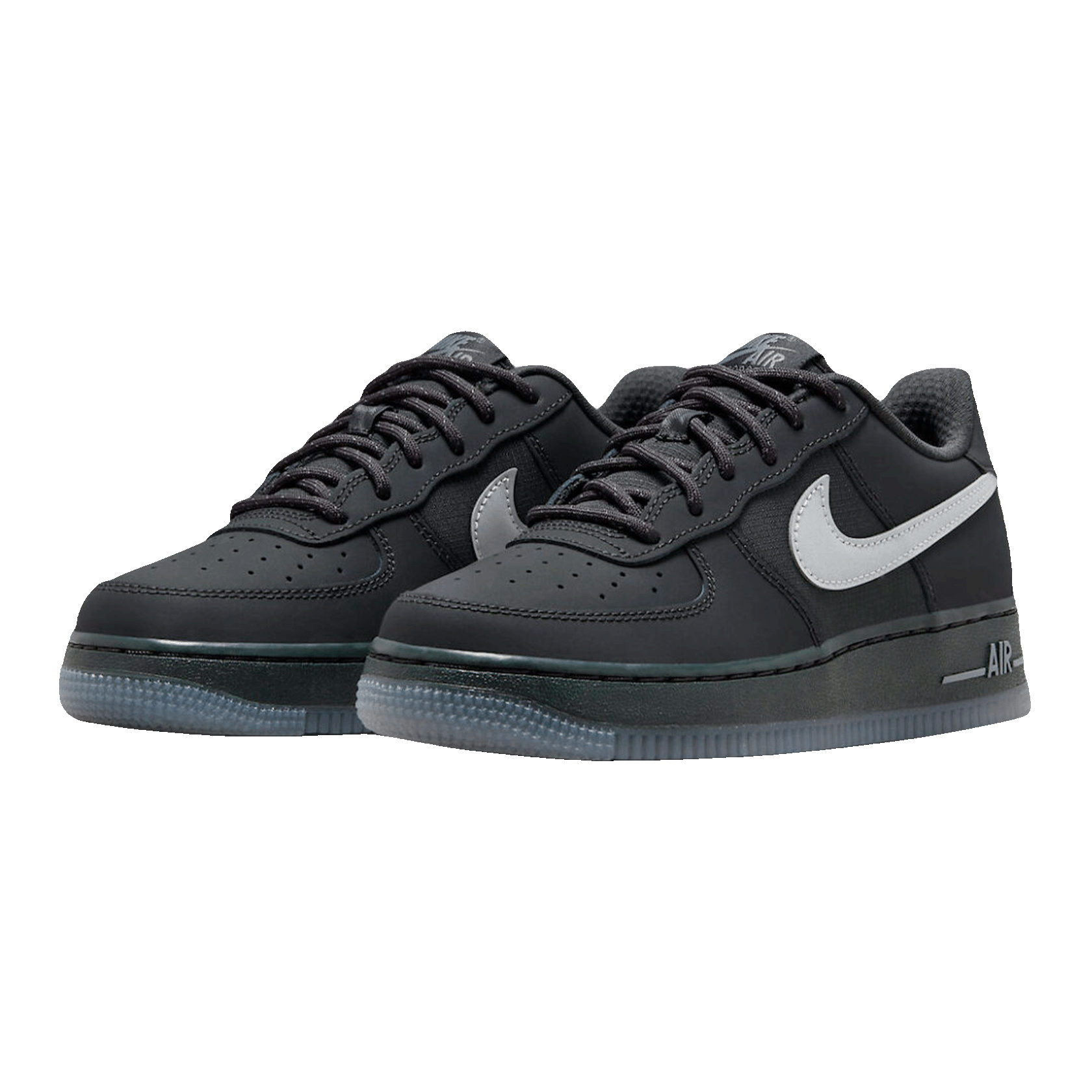 Nike Air Force 1 Low Anthracite Reflective Silver (GS) Side