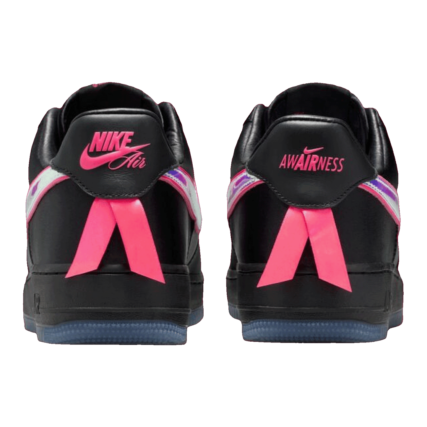Nike Air Force 1 Low Breast Cancer Awareness Black Hyper Pink Back