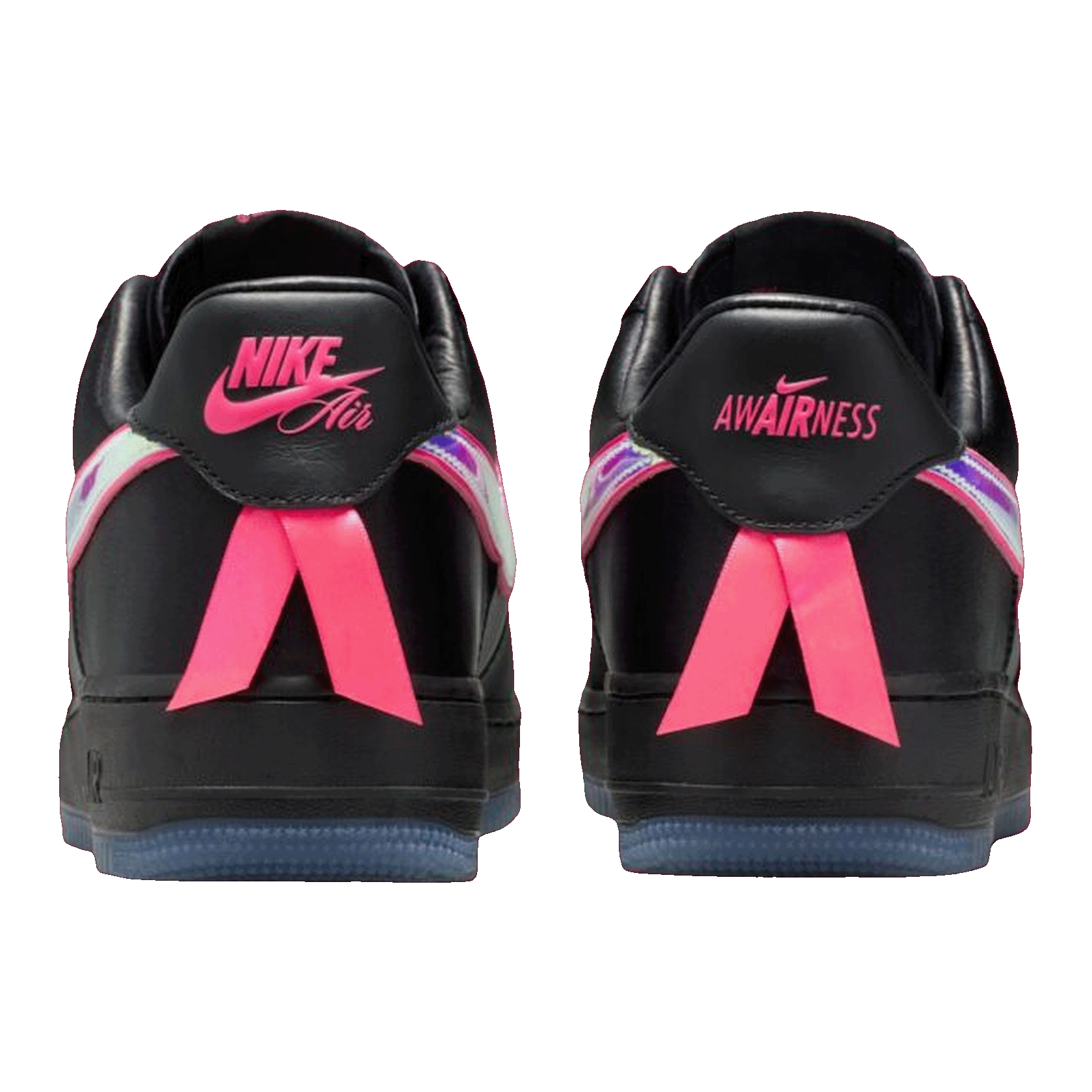 Nike Air Force 1 Low Breast Cancer Awareness Black Hyper Pink Back