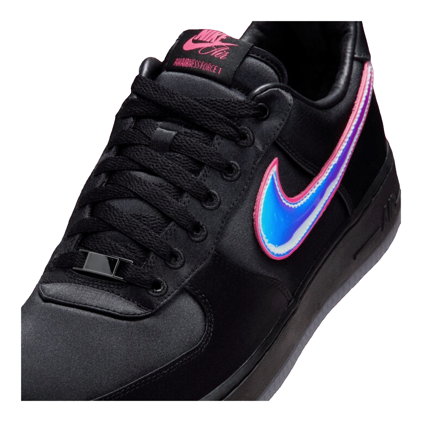 Nike Air Force 1 Low Breast Cancer Awareness Black Hyper Pink Tongue