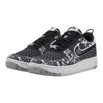 Nike Air Force 1 Low Crater Flyknit Black White Melange Side