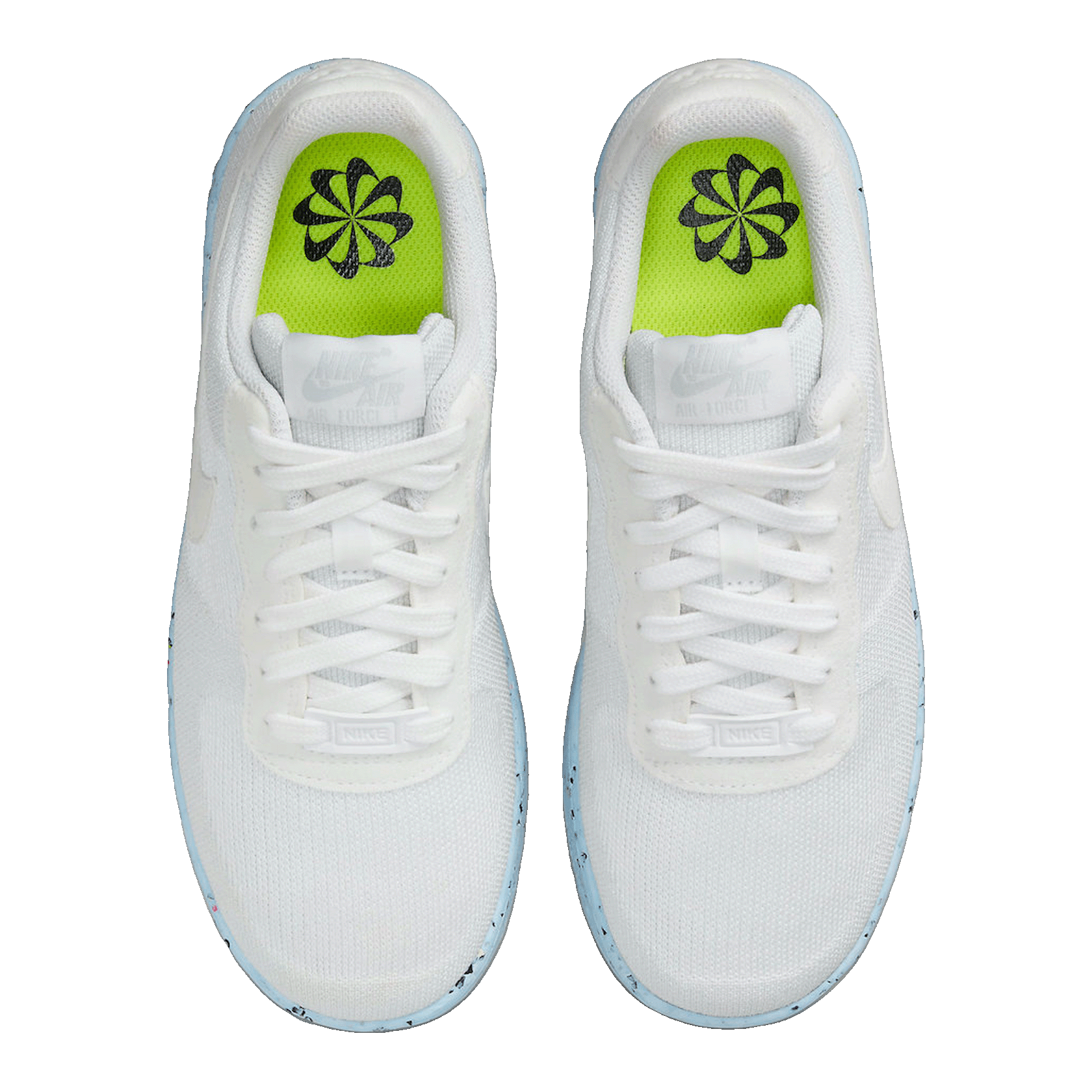 Nike Air Force 1 Low Crater Flyknit White Ice Blue (W) Oben