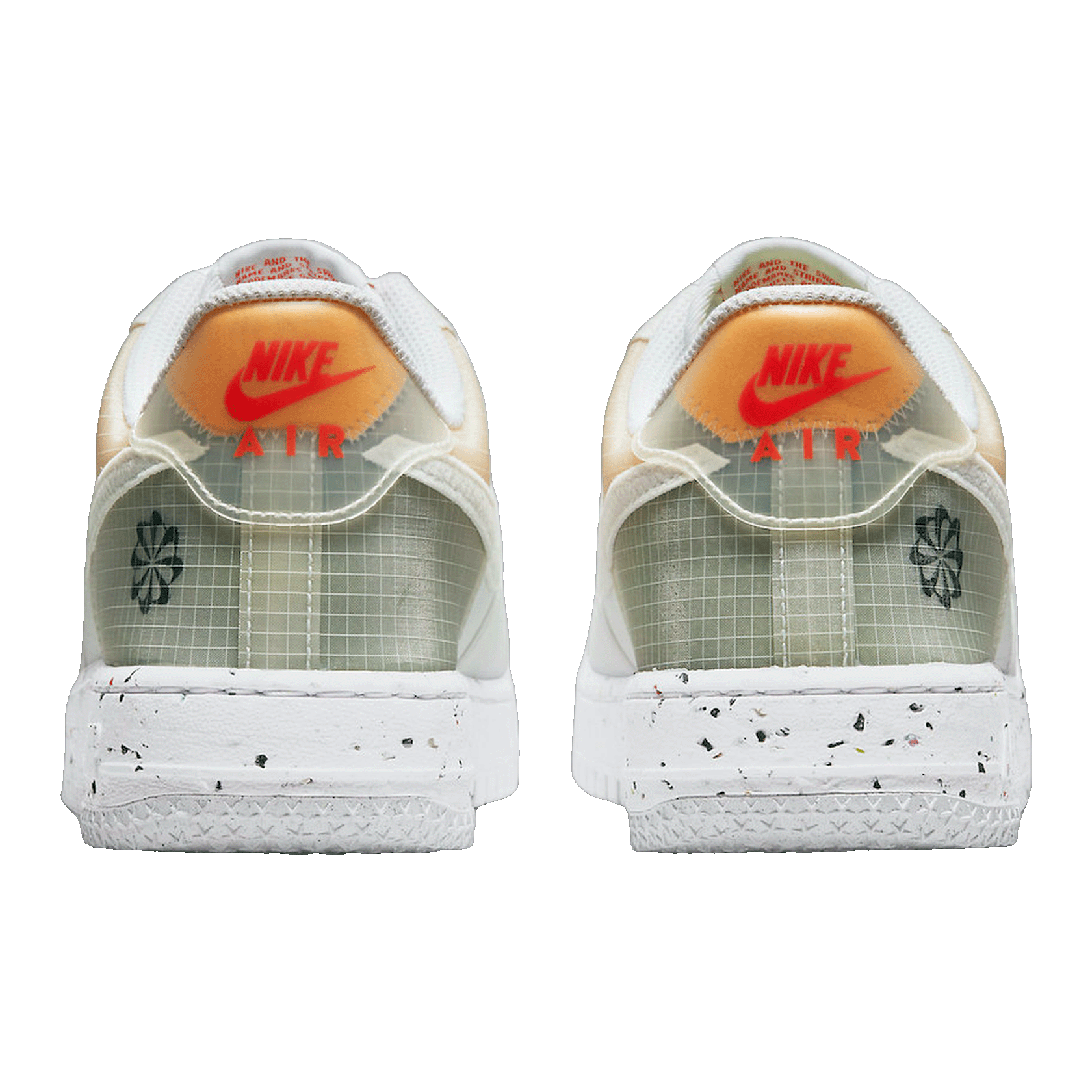 Nike Air Force 1 Low Crater White Orange Back