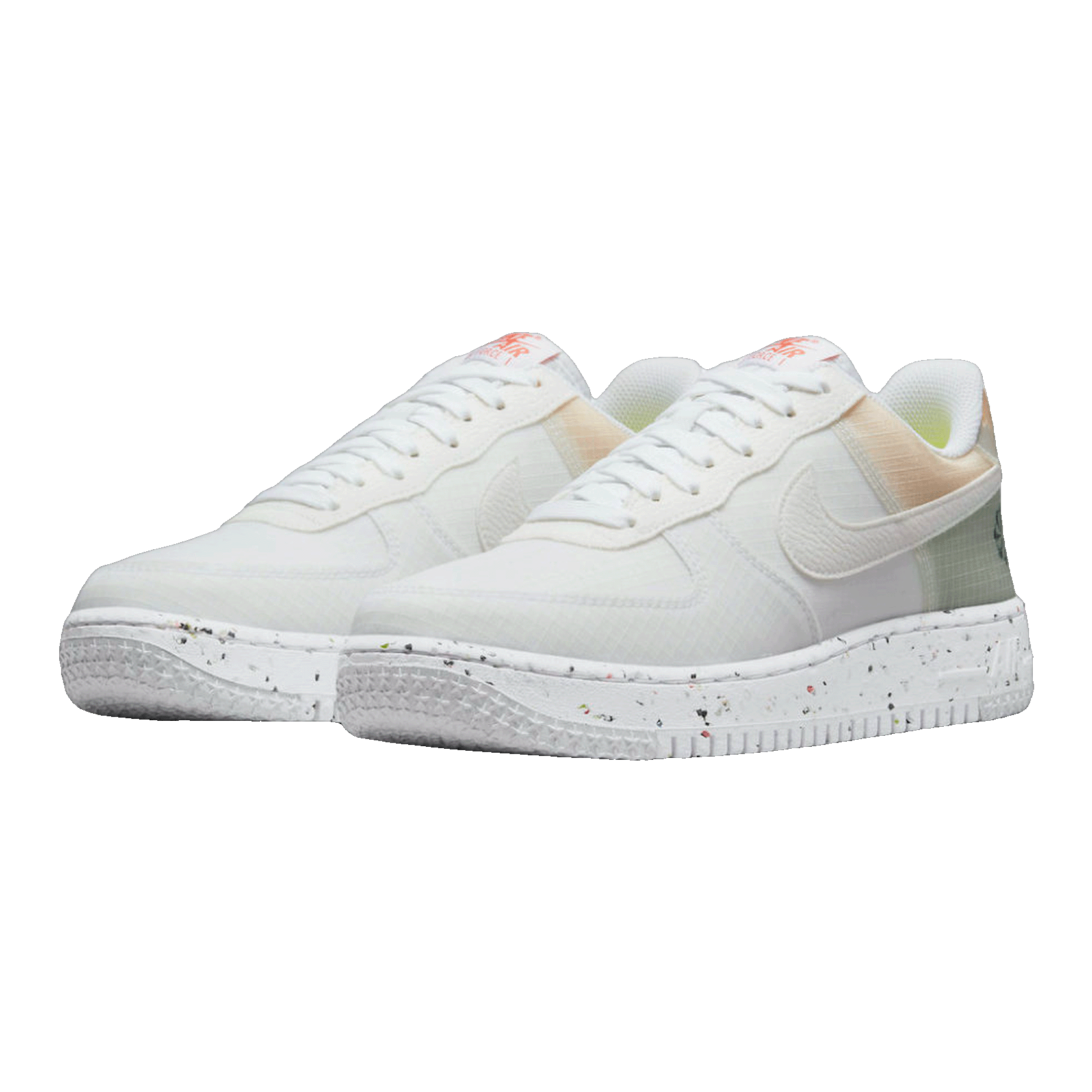Nike Air Force 1 Low Crater White Orange Side