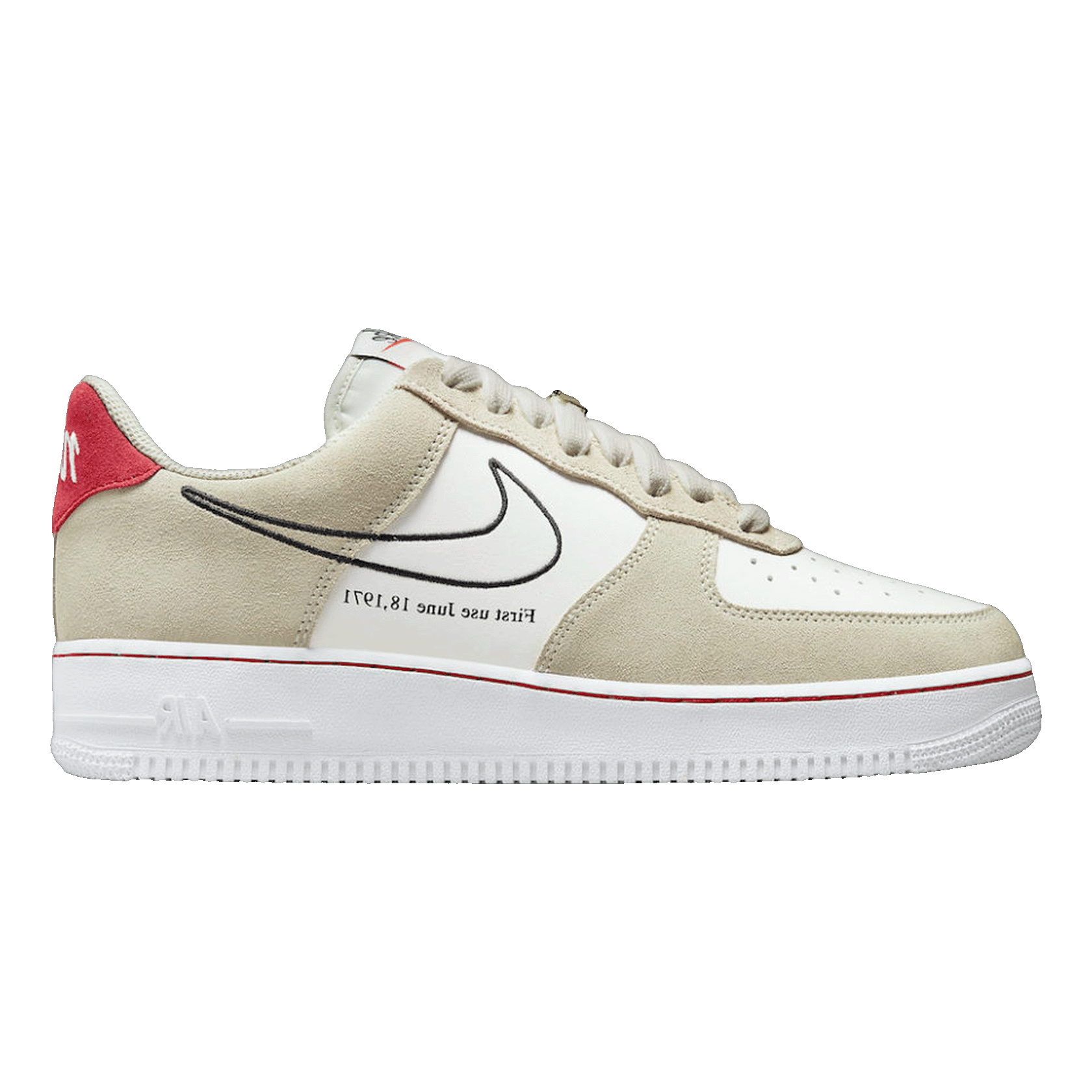 Nike Air Force 1 Low First Use Light Sail Red