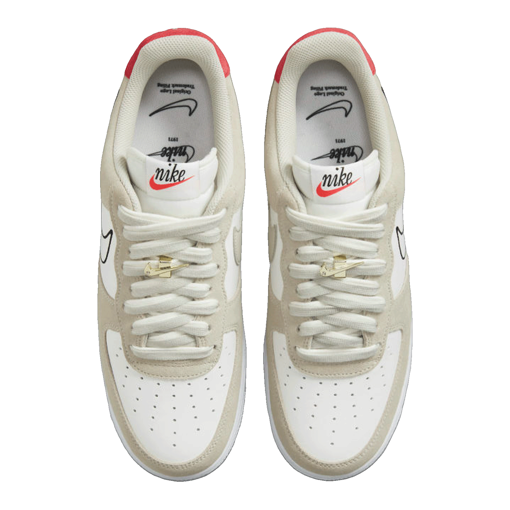 Nike Air Force 1 Low First Use Light Sail Red Oben
