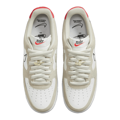 Nike Air Force 1 Low First Use Light Sail Red Oben