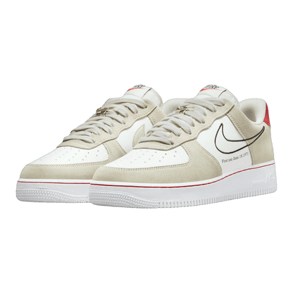 Nike Air Force 1 Low First Use Light Sail Red Side
