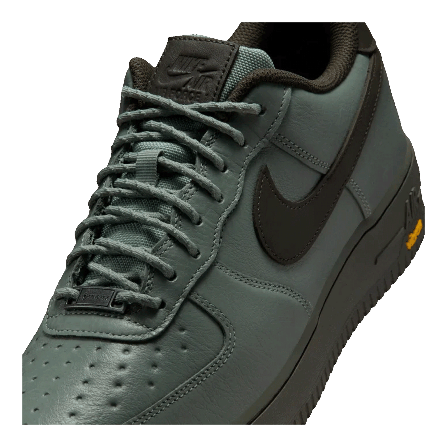 Nike Air Force 1 Low Gore-Tex Vibram Clay Green Tongue