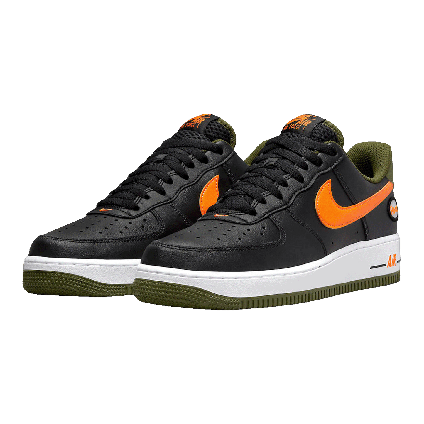 Nike Air Force 1 Low Hoops Black University Gold Side