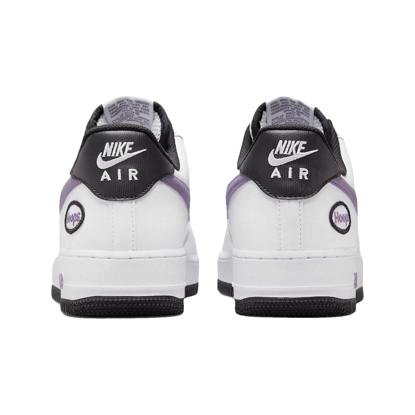 Nike Air Force 1 Low Hoops White Canyon Purple Back