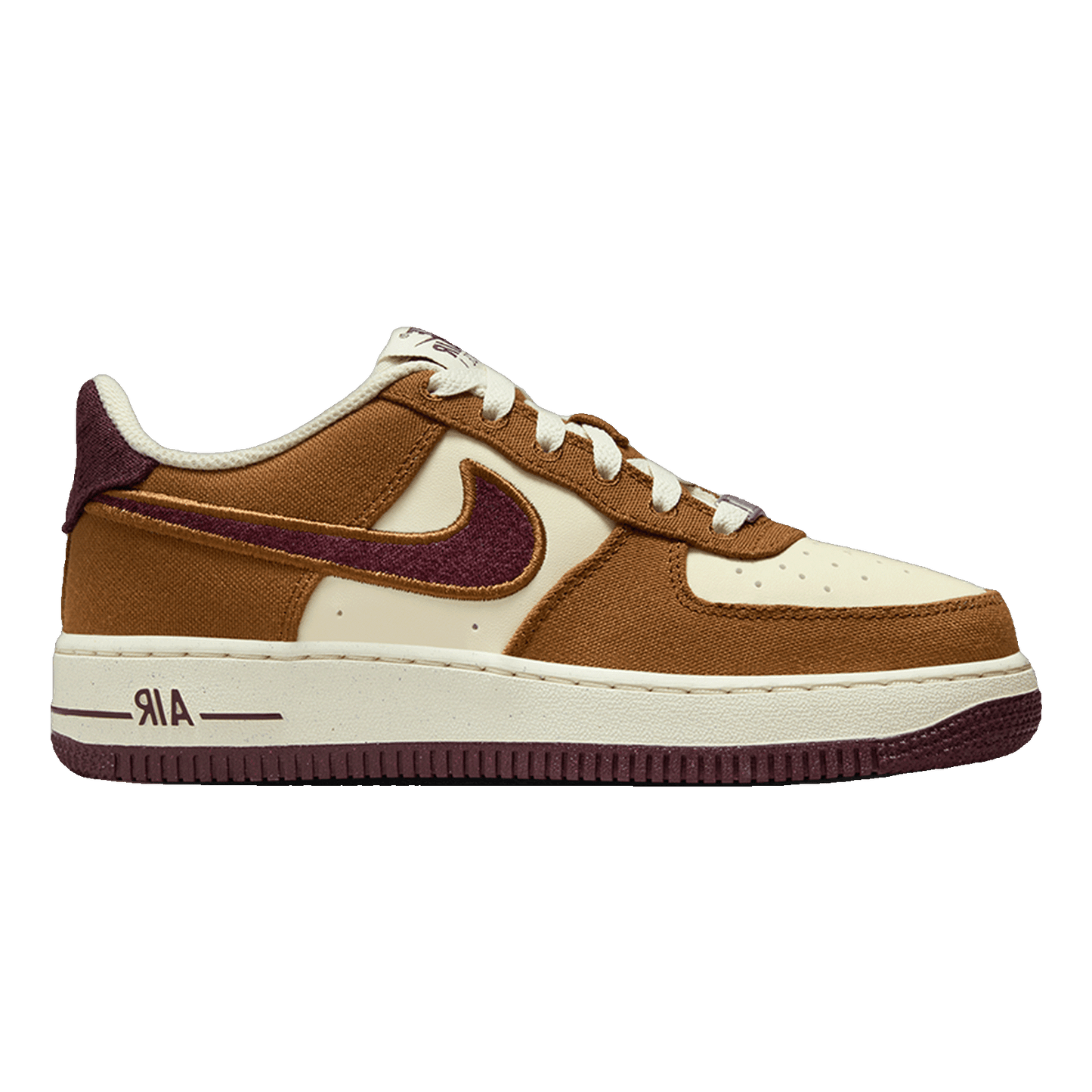 Nike Air Force 1 Low Light British Tan Burgundy Crush (GS)