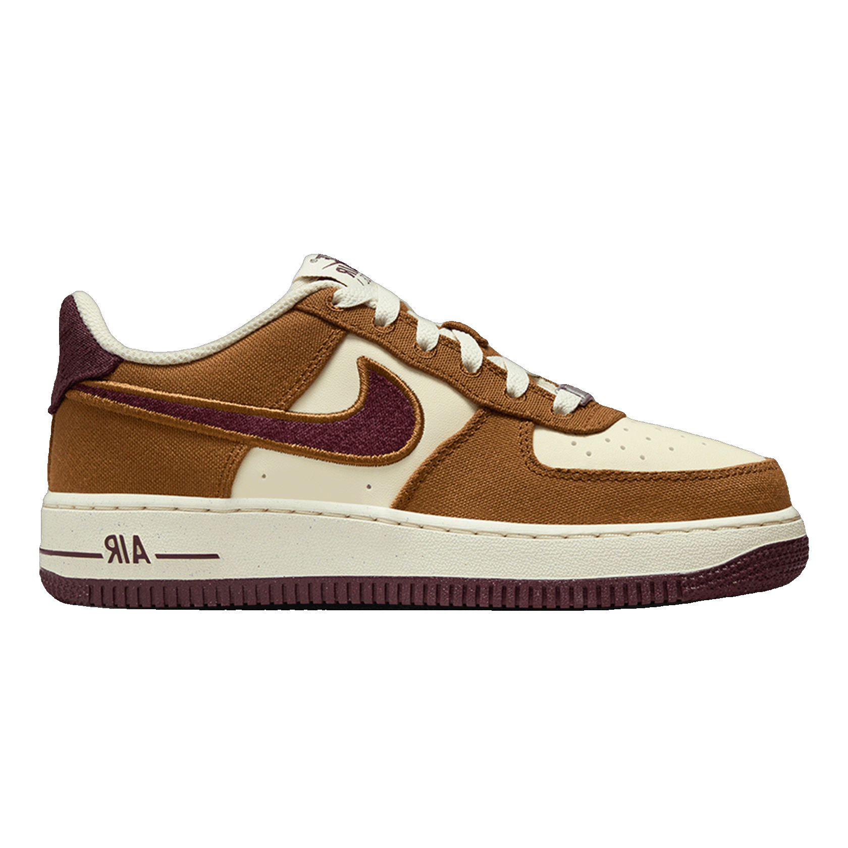 Nike Air Force 1 Low Light British Tan Burgundy Crush (GS)