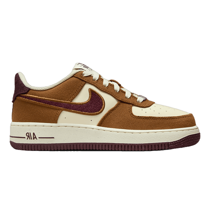 Nike Air Force 1 Low Light British Tan Burgundy Crush (GS)