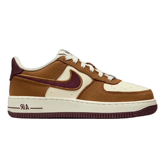 Nike Air Force 1 Low Light British Tan Burgundy Crush (GS)