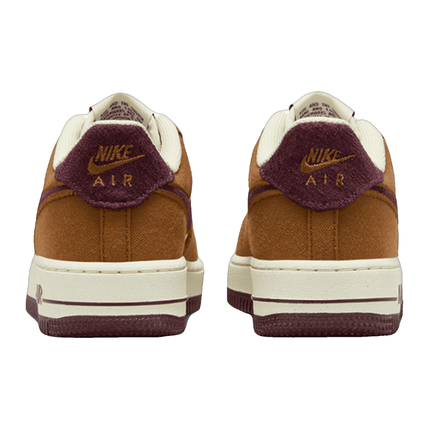 Nike Air Force 1 Low Light British Tan Burgundy Crush (GS) Back