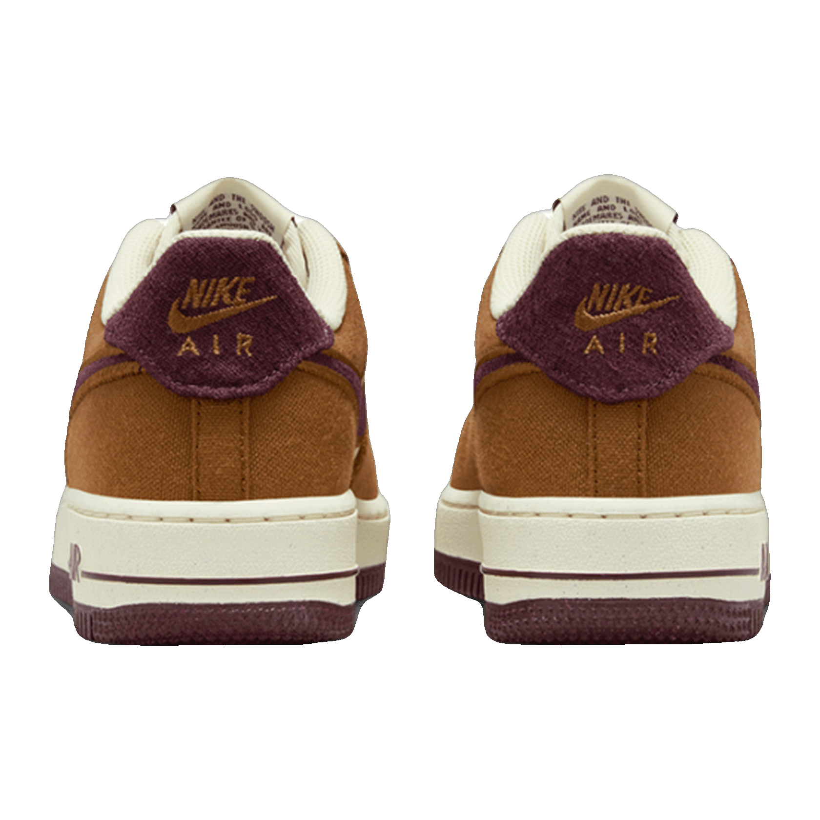 Nike Air Force 1 Low Light British Tan Burgundy Crush (GS) Back