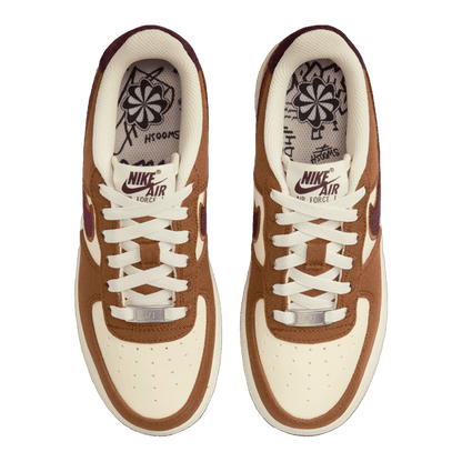 Nike Air Force 1 Low Light British Tan Burgundy Crush (GS) Oben