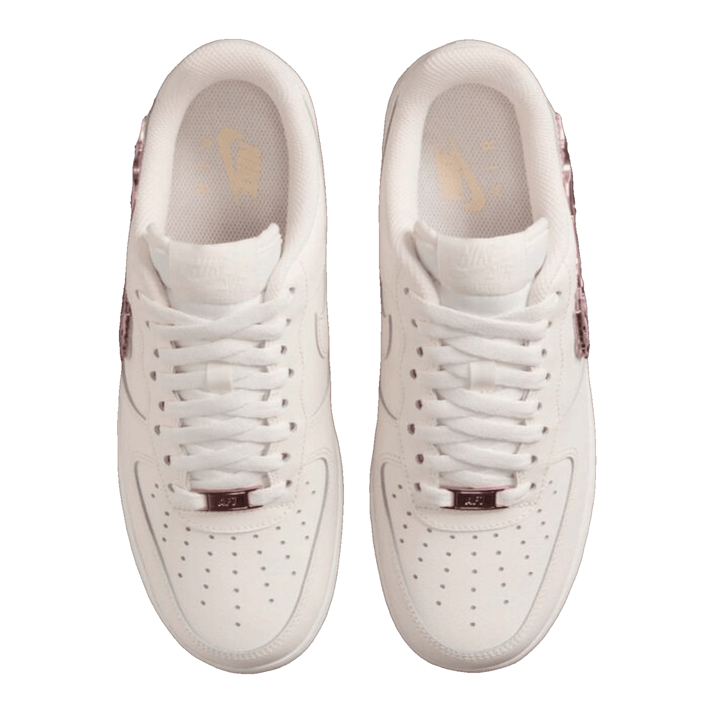 Nike Air Force 1 Low Liquid Metal Swoosh Metallic Rose Gold (W) Oben