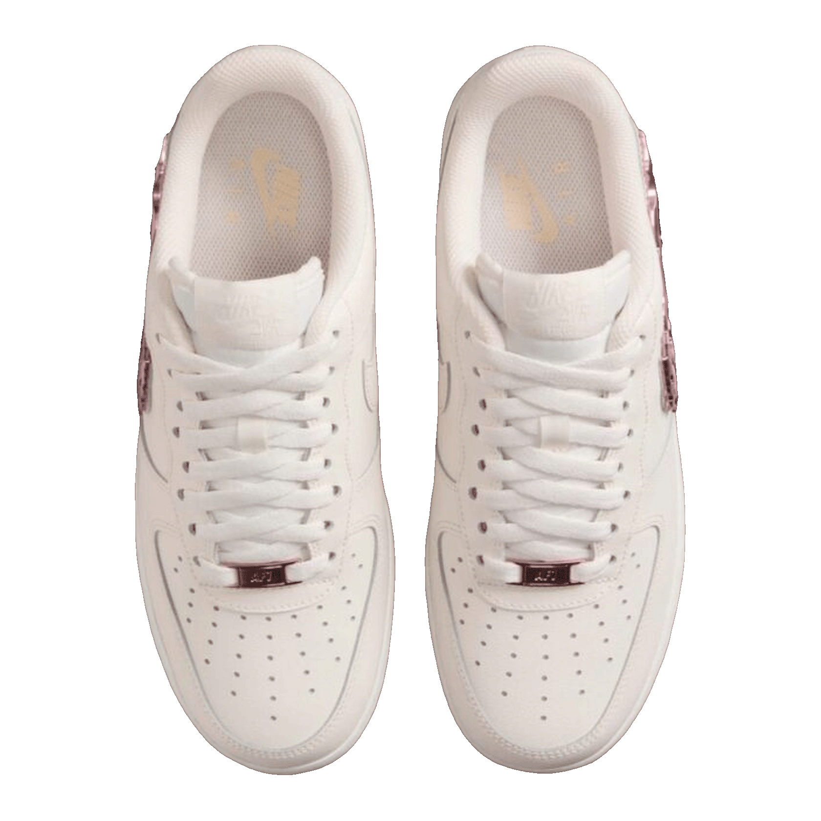 Nike Air Force 1 Low Liquid Metal Swoosh Metallic Rose Gold (W) Oben