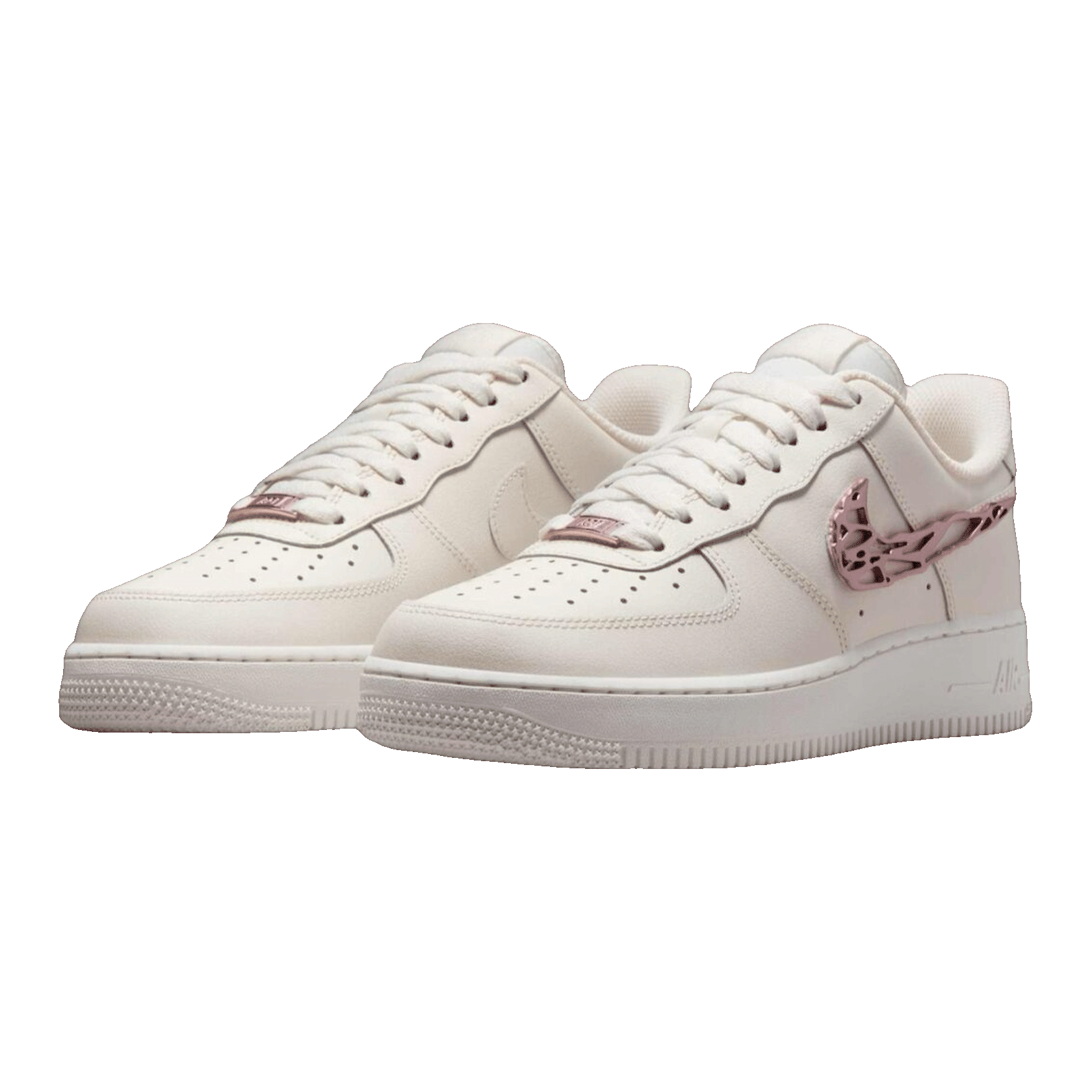 Nike Air Force 1 Low Liquid Metal Swoosh Metallic Rose Gold (W) Side