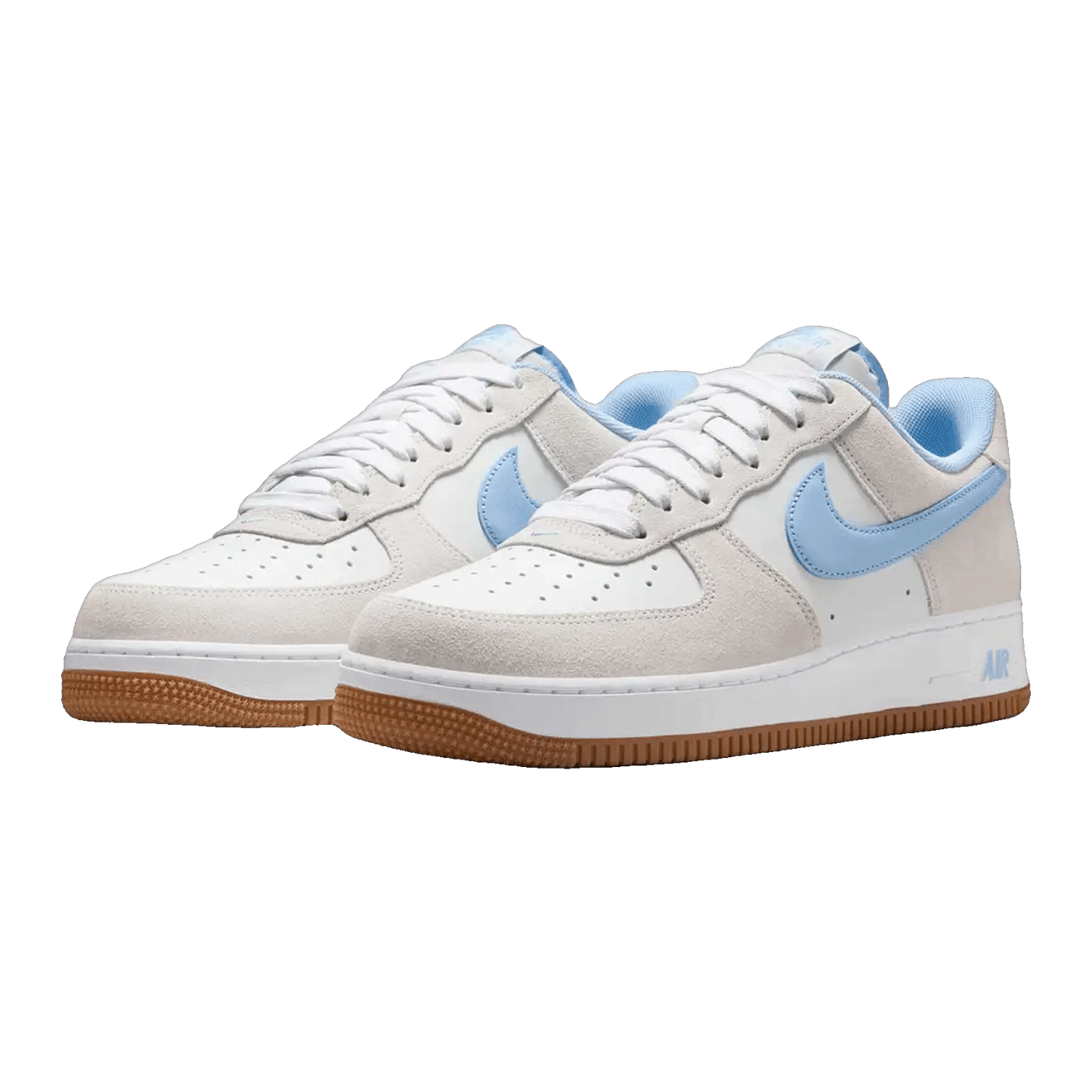 Nike Air Force 1 Low LV8 Photon Dust White Gum Medium Brown Psychic Blue (GS) Side