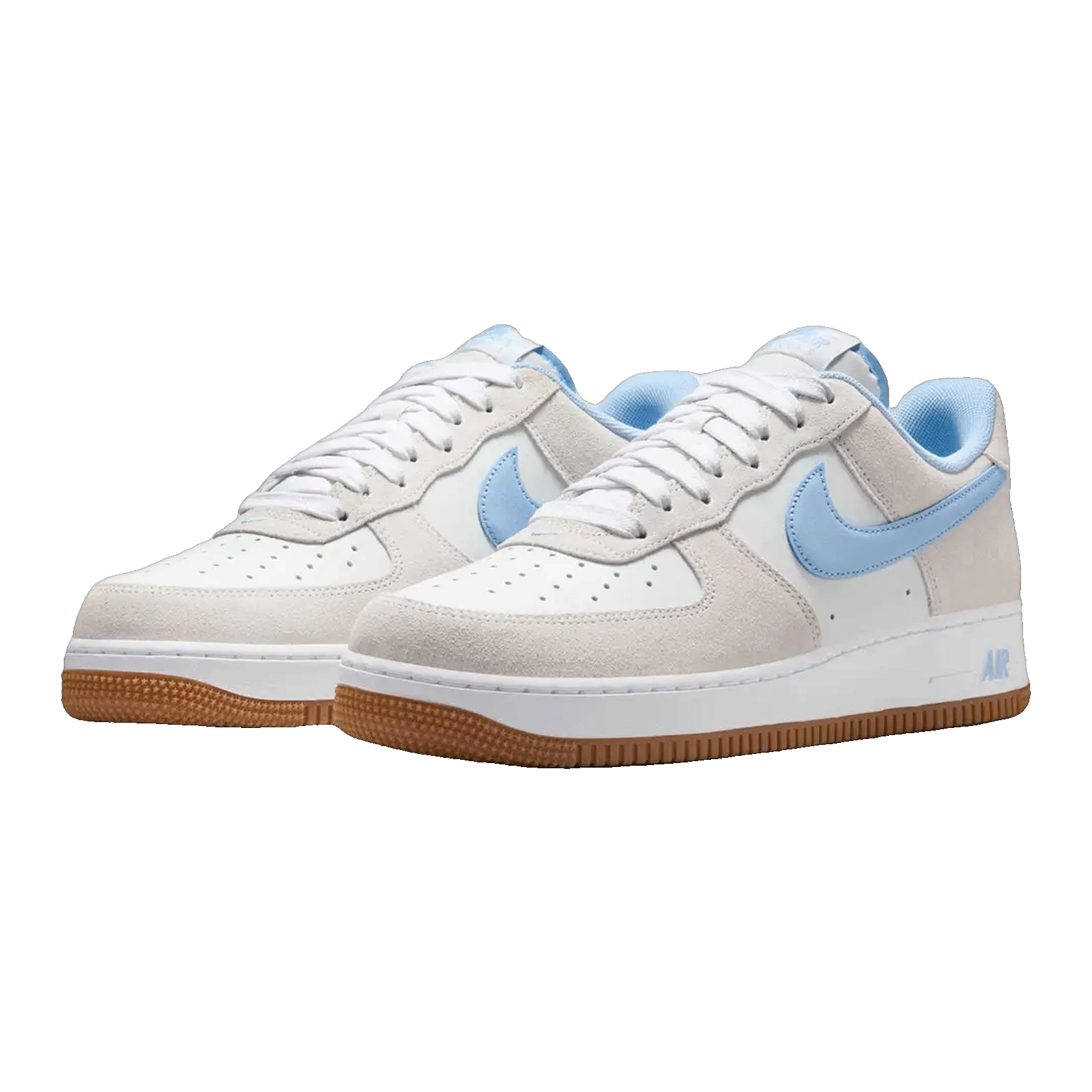 Nike Air Force 1 Low LV8 Photon Dust White Gum Medium Brown Psychic Blue (GS) Side