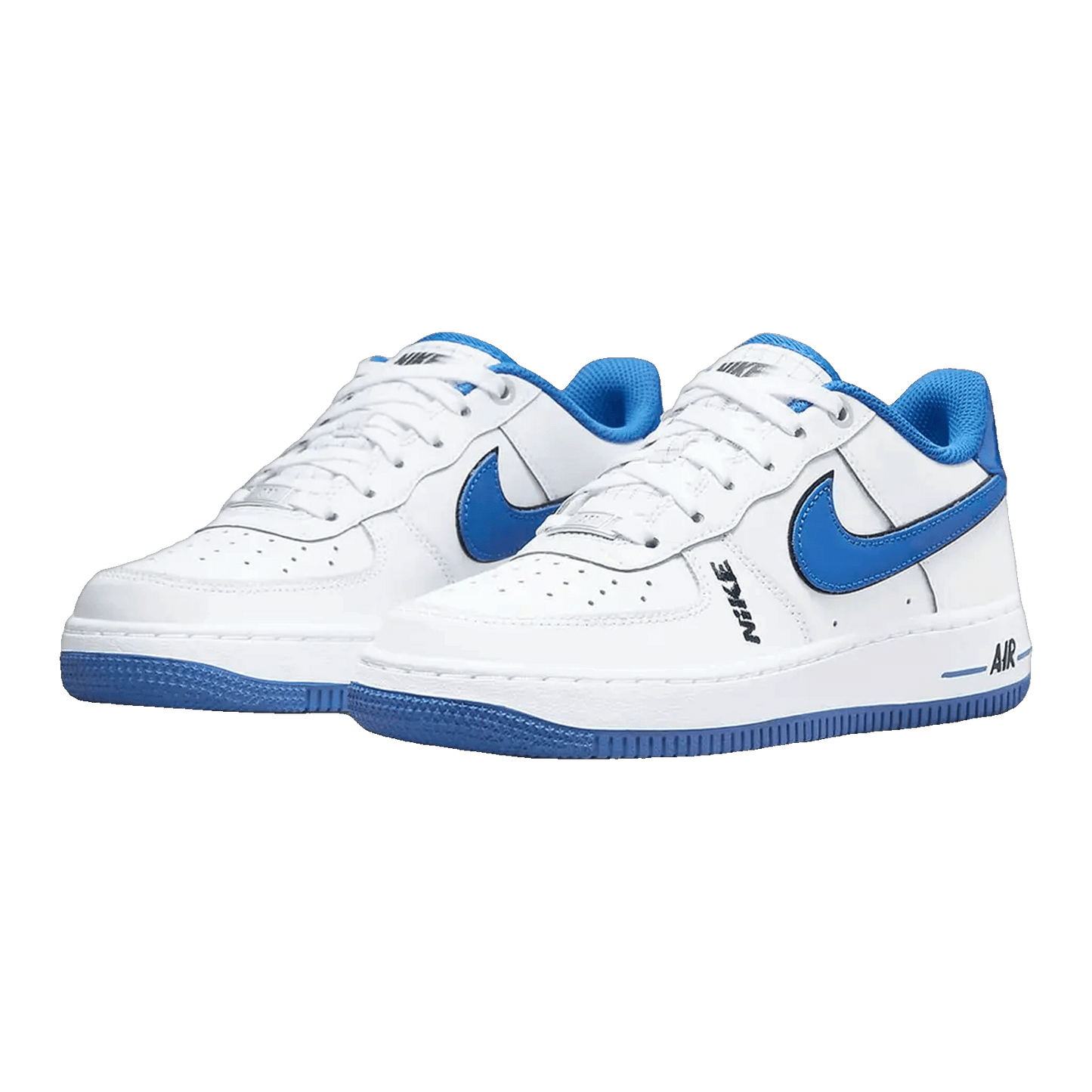 Nike Air Force 1 Low LV8 White Game Royal (GS) Side