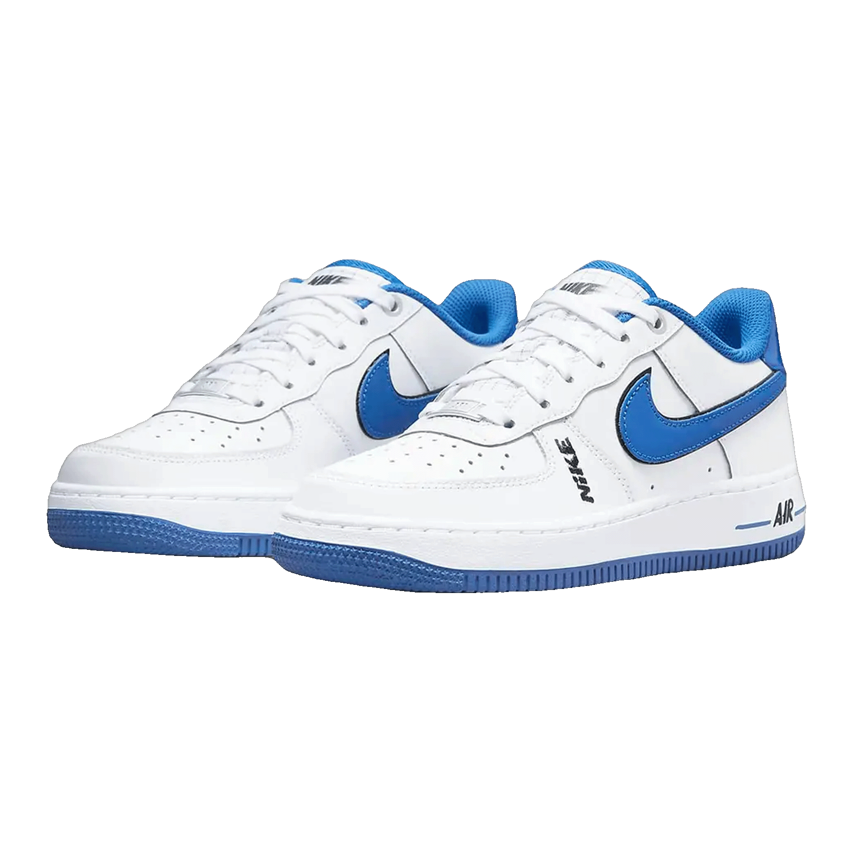 Nike Air Force 1 Low LV8 White Game Royal (GS) Side