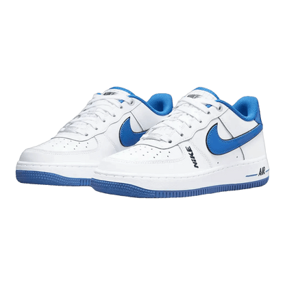 Nike Air Force 1 Low LV8 White Game Royal (GS) Side