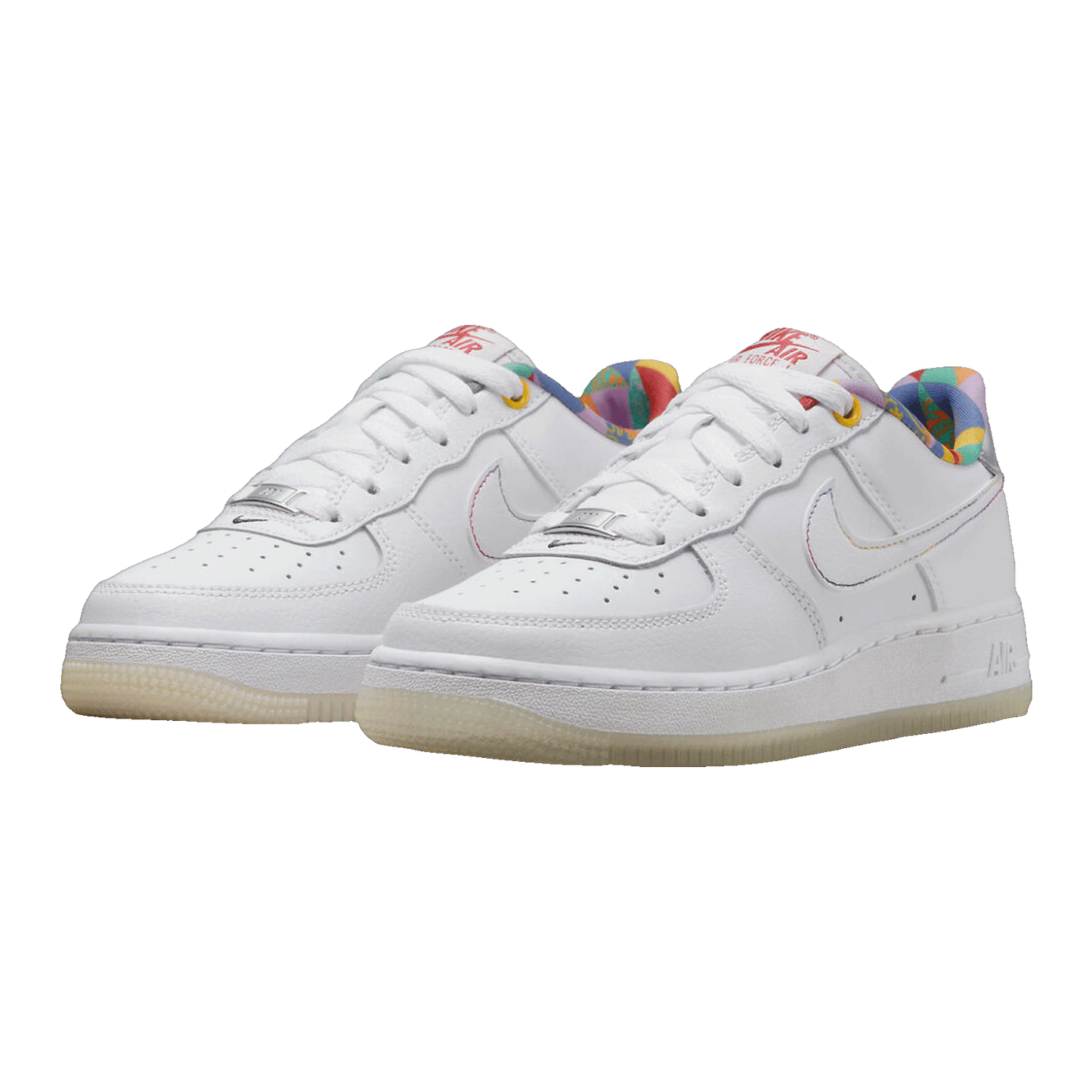 Nike Air Force 1 Low LV8 White Playful Print (GS) Side