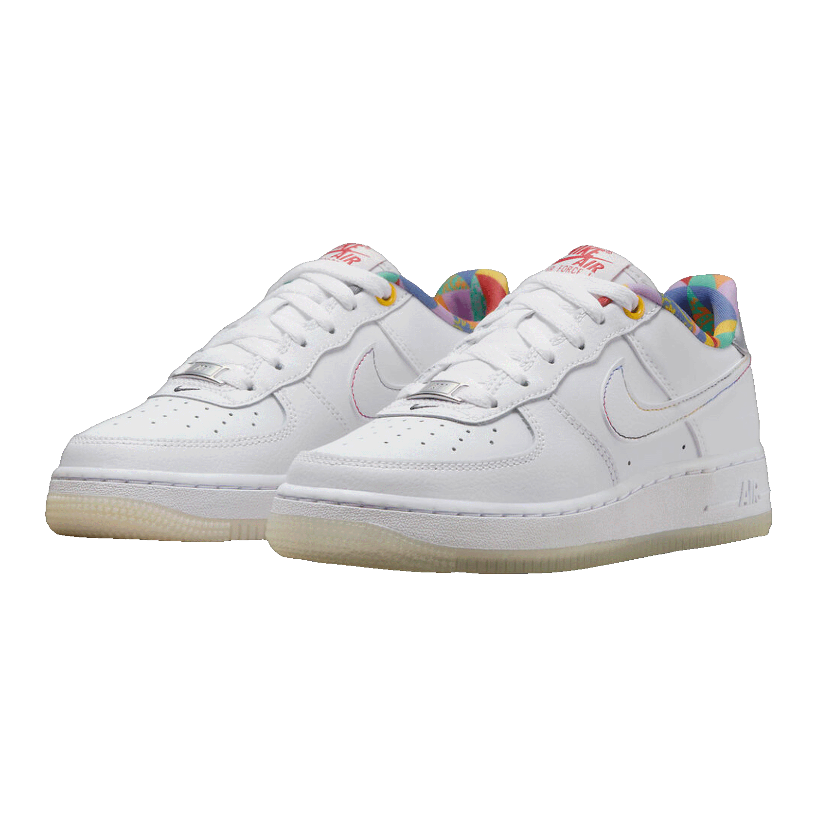 Nike Air Force 1 Low LV8 White Playful Print (GS) Side
