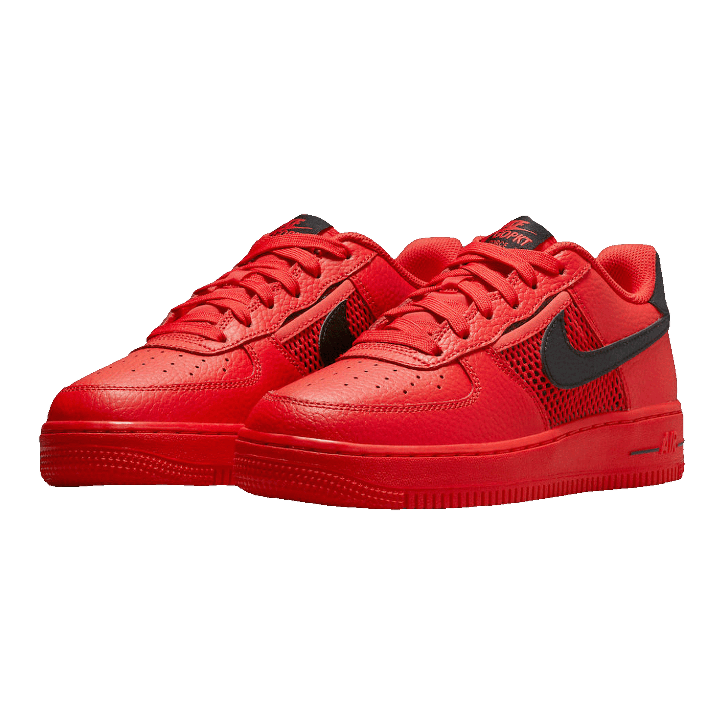 Nike Air Force 1 Low Mesh Pocket Habanero Red (GS) Side