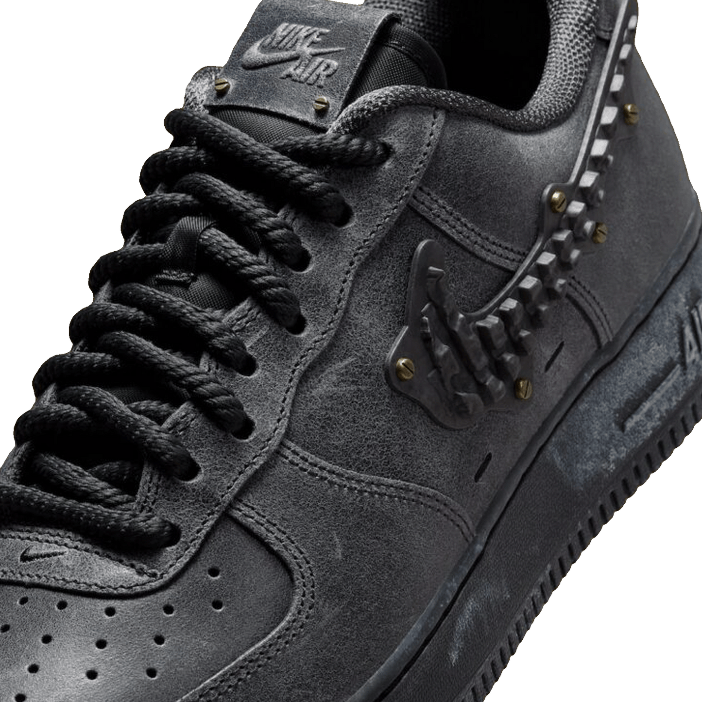 Nike Air Force 1 Low Metalwork Medium Ash Anthracite Detail