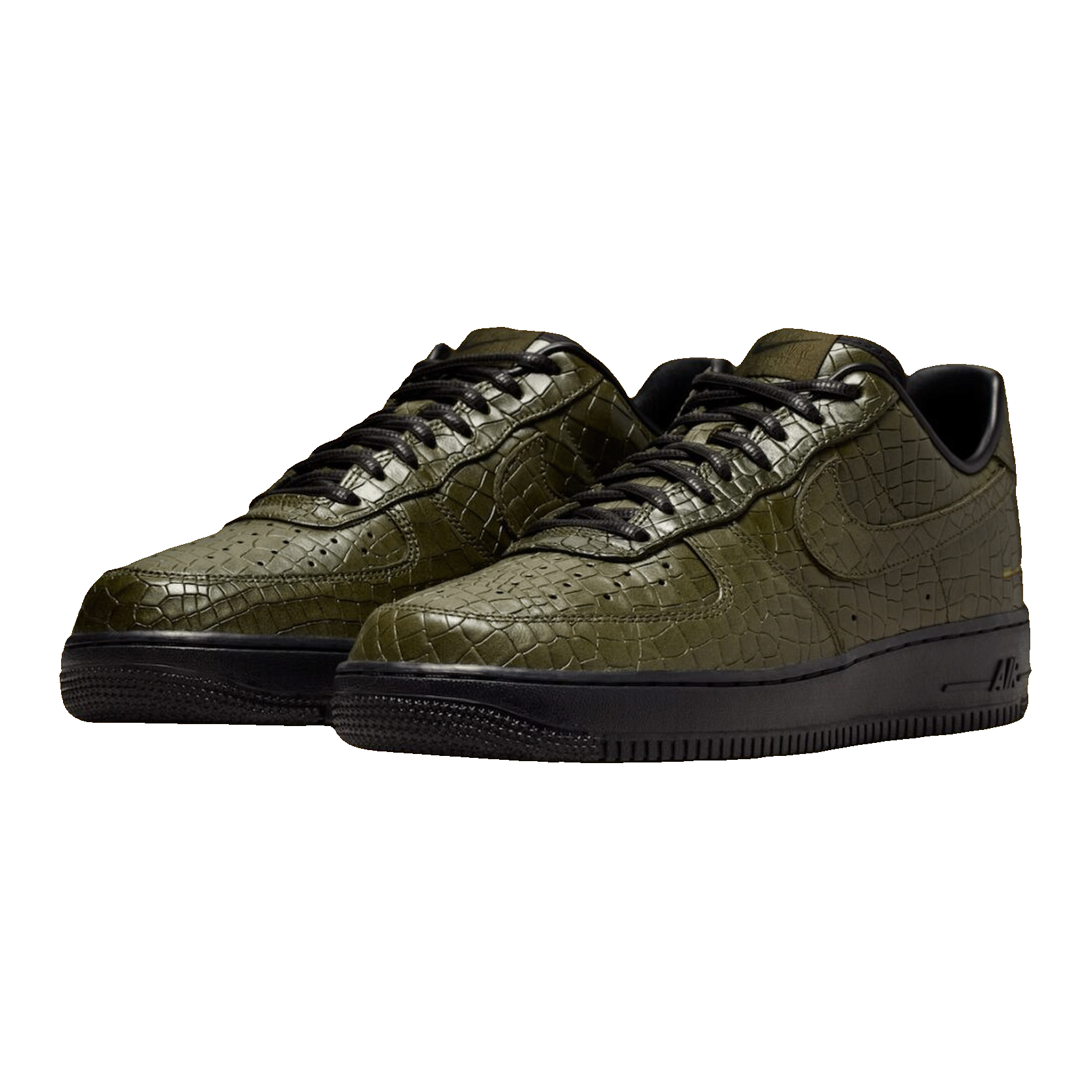 Nike Air Force 1 Low Morse Code Cargo Khaki Croc Side IQ3370-325